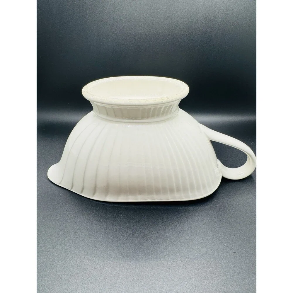 Vintage White Ceramic Gravy Boat Set w/ Underplate, Japan, Glossy Oval, Handles